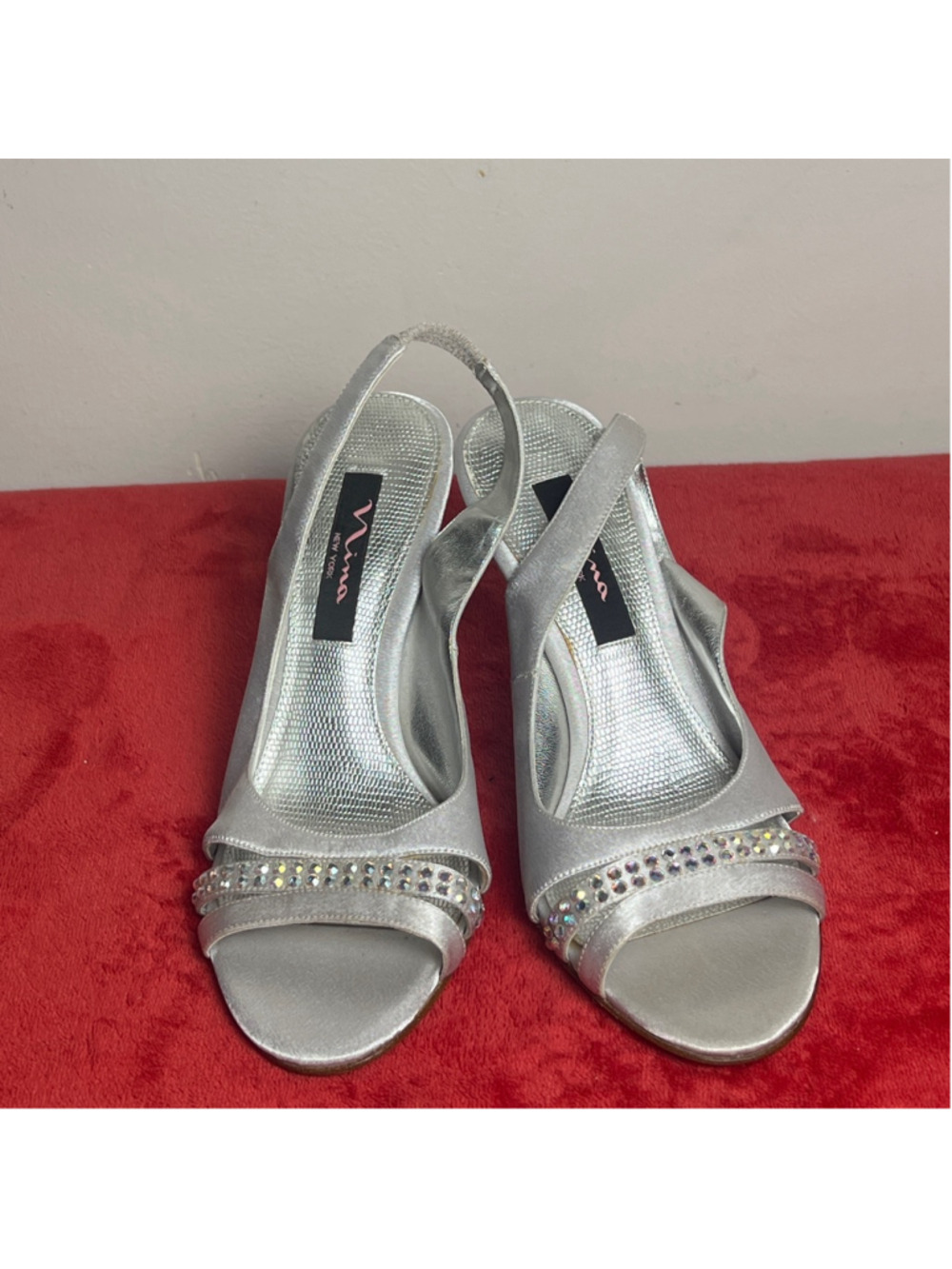 Nina Silver Sling sandal